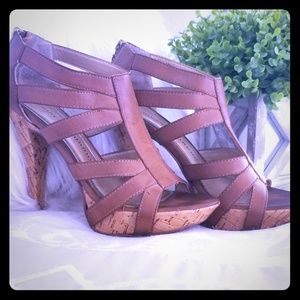 Tan Strappy Heels